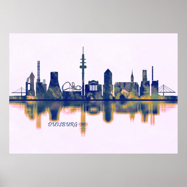 Póster Skyline de Duisburg (Frente)