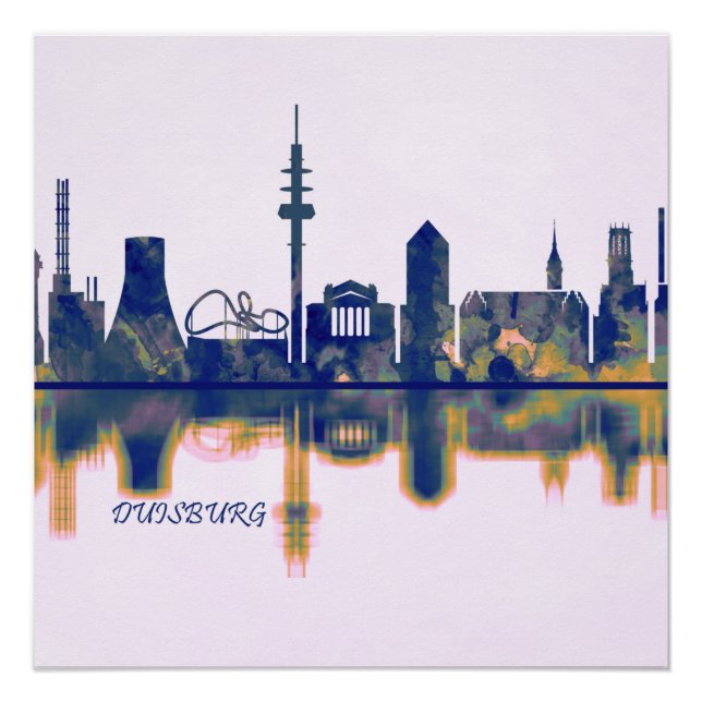 Póster Skyline de Duisburg (Anverso)