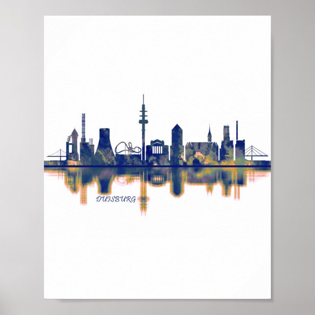Póster Skyline de Duisburg (Frente)