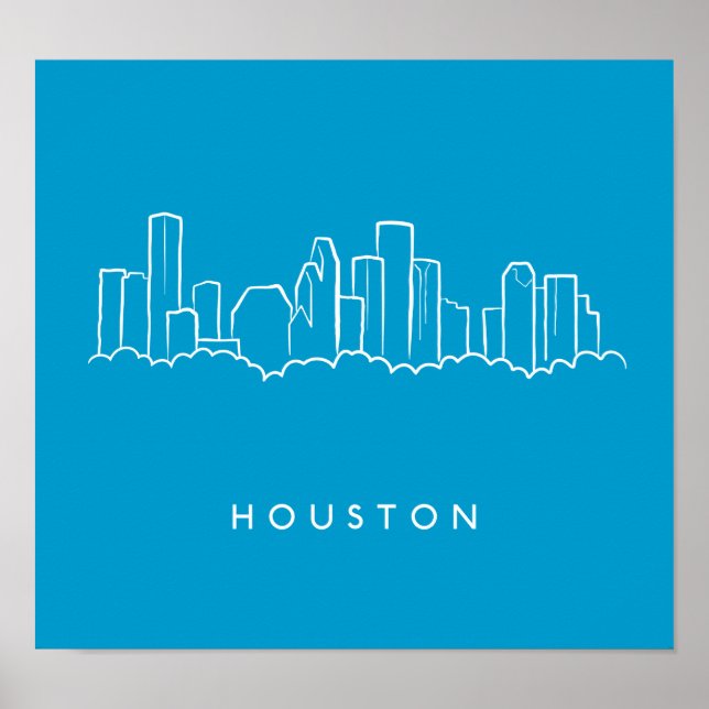 Póster Skyline de Houston (Frente)