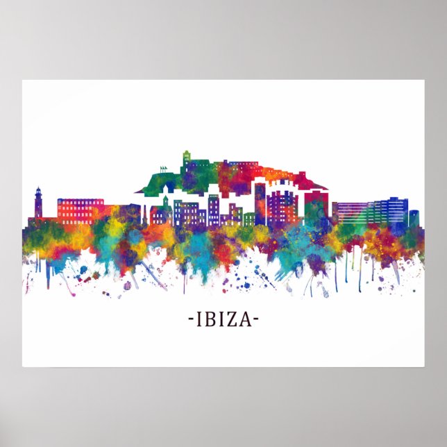 Póster Skyline de Ibiza (Frente)