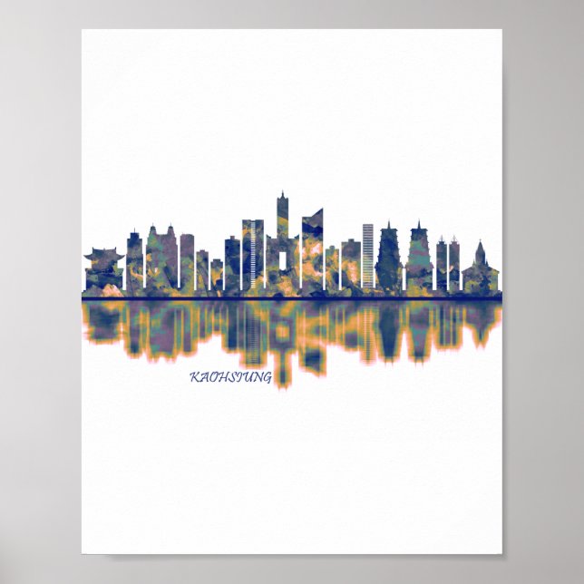 Póster Skyline de Kaohsiung (Frente)