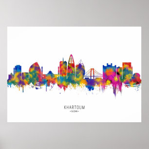 Póster Skyline de Khartoum Sudan