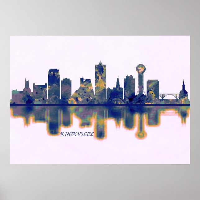 Póster Skyline de Knoxville (Frente)