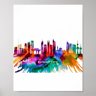 Póster Skyline de la ciudad de Kuwait