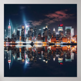 Póster Skyline de la ciudad de Nueva York