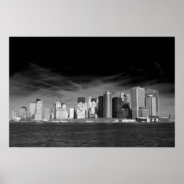 Póster Skyline De La Ciudad De Nueva York Estados Unidos  (Frente)