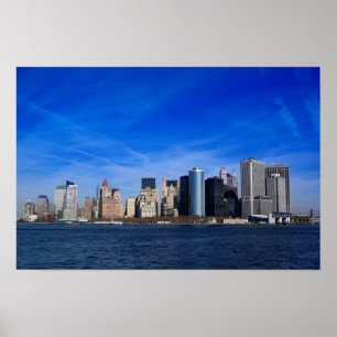 Póster Skyline De La Ciudad De Nueva York Estados Unidos 