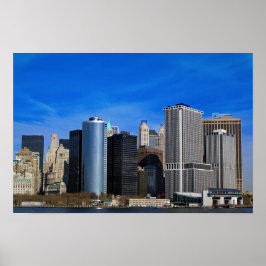 Póster Skyline De La Ciudad De Nueva York Estados Unidos