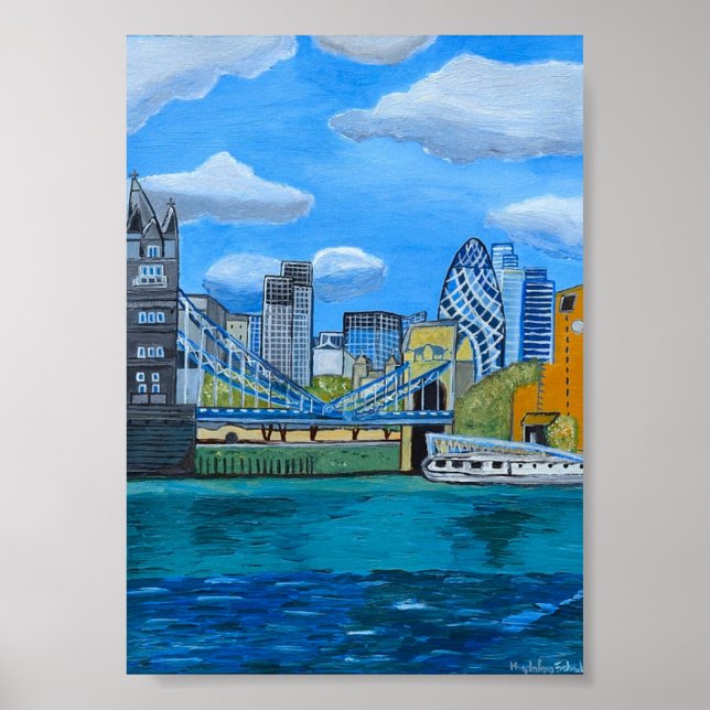 Póster Skyline de Londres (Frente)