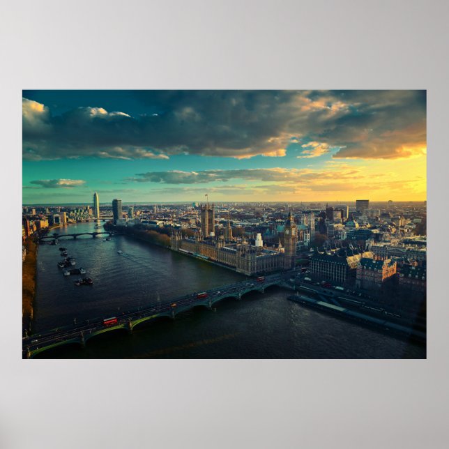 Póster Skyline de Londres (Frente)