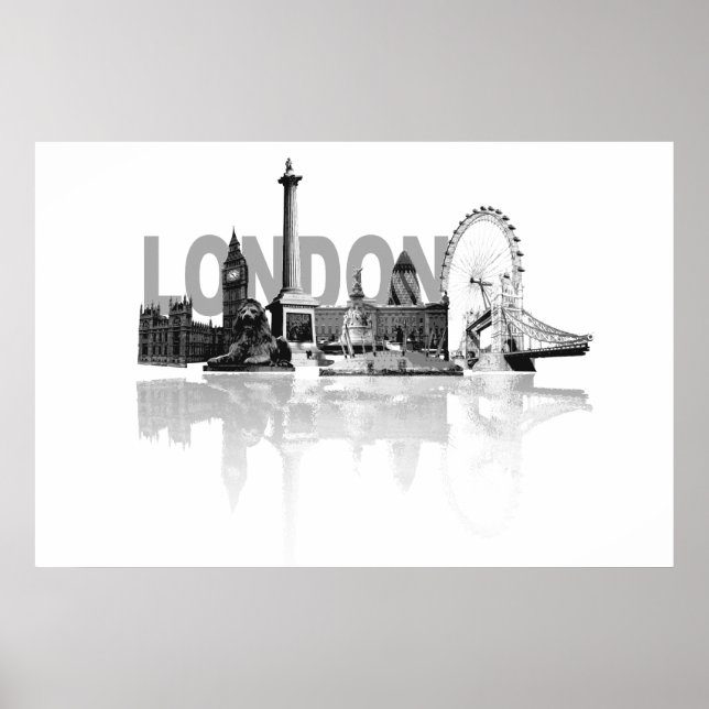 Póster Skyline de Londres (Frente)