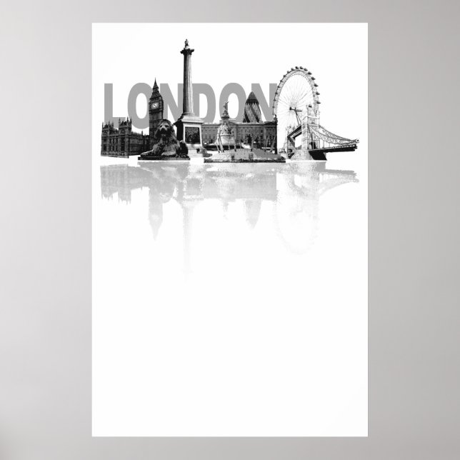 Póster Skyline de Londres (Frente)