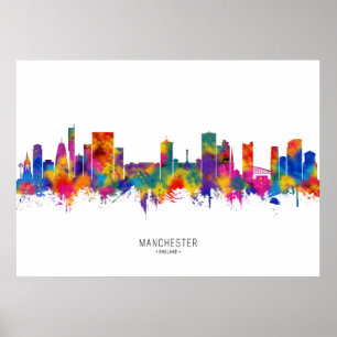 Póster Skyline de Manchester