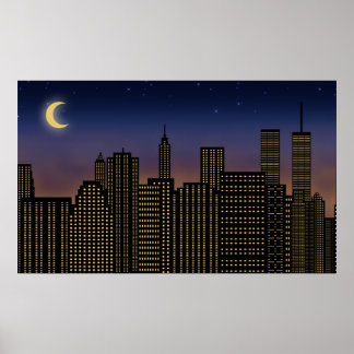 Póster Skyline de Manhattan