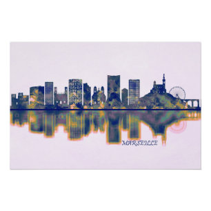 Póster Skyline de Marsella
