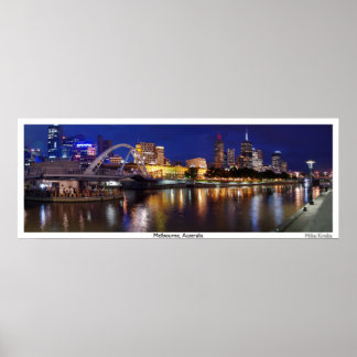 Póster Skyline de Melbourne Panorama