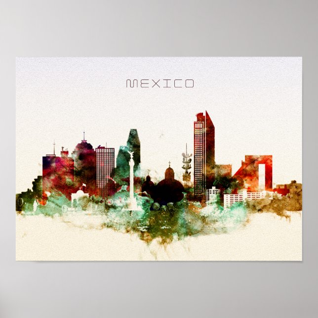 Póster Skyline de México (Frente)