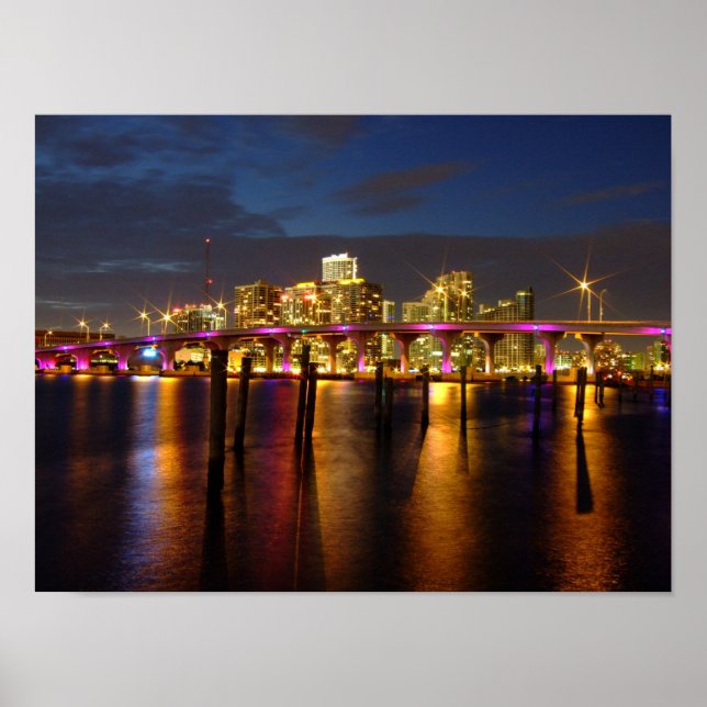 Póster Skyline de Miami (Frente)