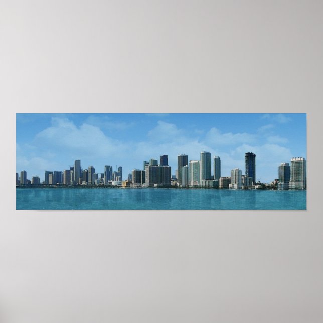 Póster Skyline de Miami (Frente)