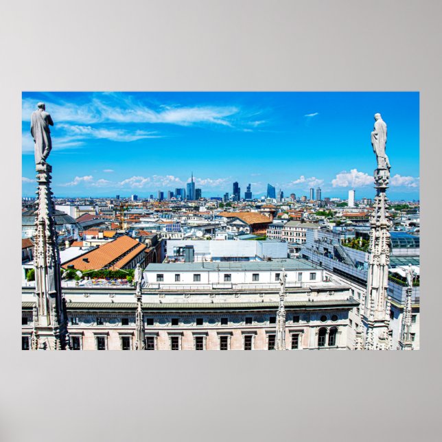 Póster Skyline de Milán (Frente)