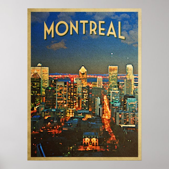 Póster Skyline de Montreal (Frente)