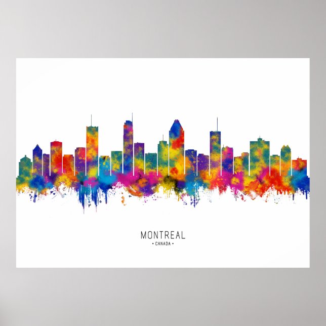 Póster Skyline de Montreal (Frente)