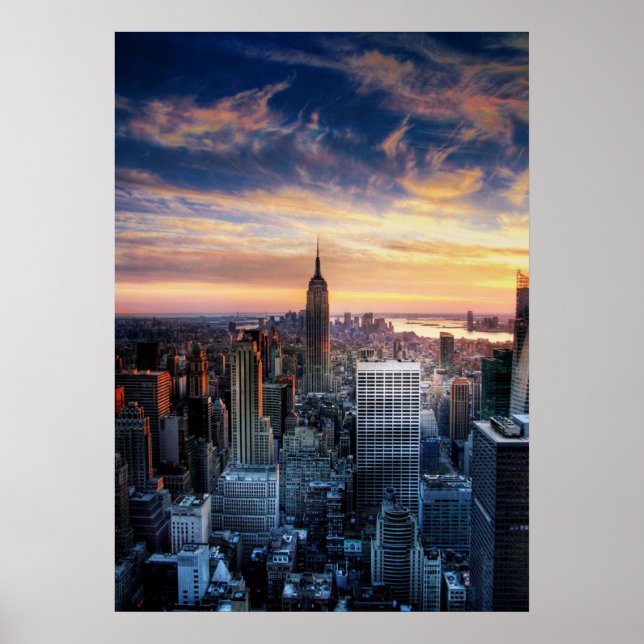 Póster Skyline de Nueva York (Frente)