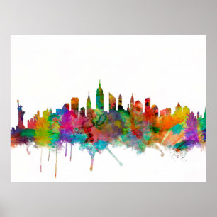 Póster Skyline de Nueva York
