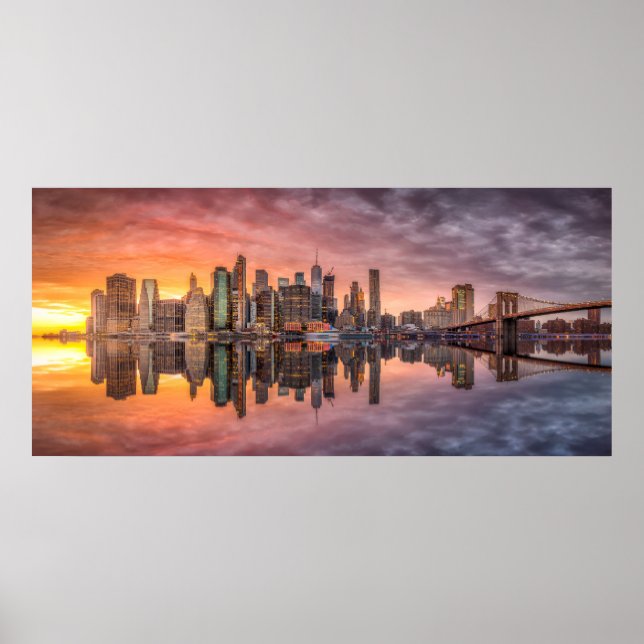 Póster Skyline de Nueva York (Frente)
