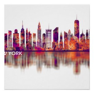 Póster Skyline de Nueva York