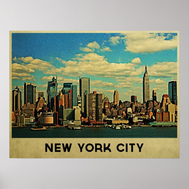 Póster Skyline de Nueva York (Frente)