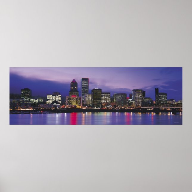 Póster Skyline de Portland (Frente)