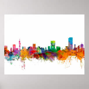 Póster Skyline de Pretoria Sudáfrica