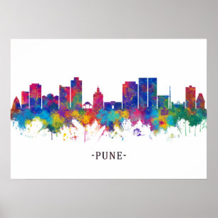 Póster Skyline de Pune Maharashtra