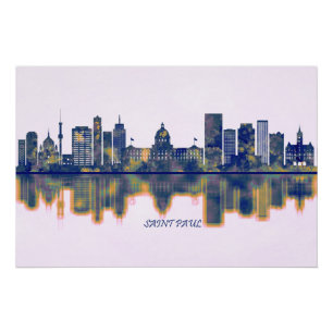 Póster Skyline de Saint Paul