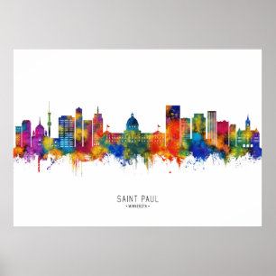 Póster Skyline de Saint Paul Minnesota