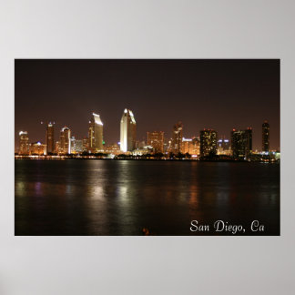 Póster Skyline de San Diego