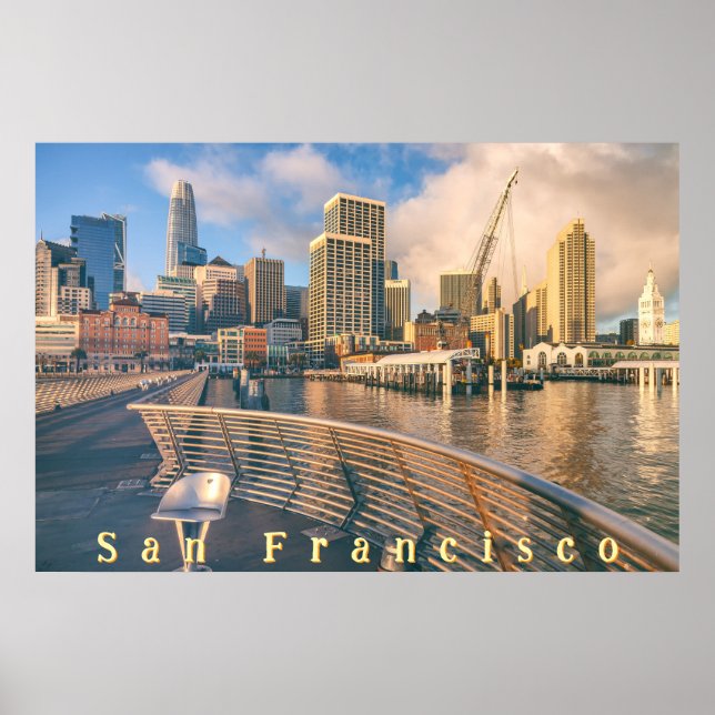 Póster Skyline de San Francisco (Frente)