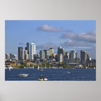 Póster Skyline de Seattle Washington, Poster de Lake Unio