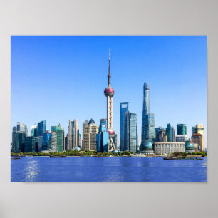 Póster Skyline de Shanghai