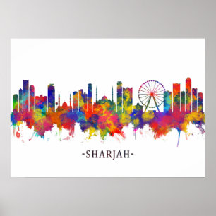 Póster Skyline de Sharjah UAE