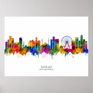 Póster Skyline de Sharjah UAE