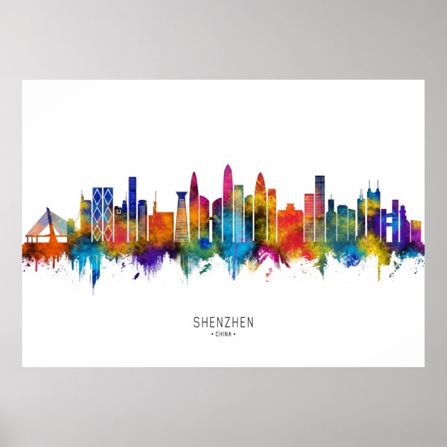 Póster Skyline de Shenzhen (Frente)