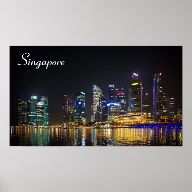 Póster Skyline de Singapur (Frente)