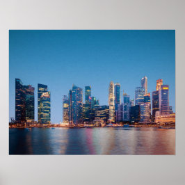 Póster Skyline de Singapur
