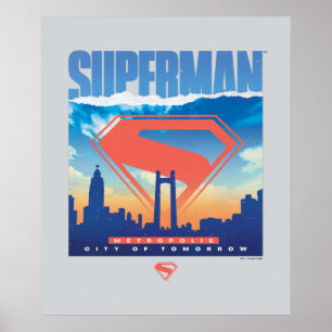 Póster Skyline de Superman Metropolis
