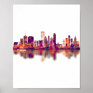 Póster Skyline de Tulsa Oklahoma