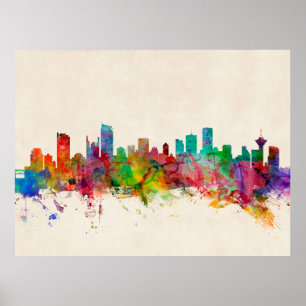 Póster Skyline de Vancouver Canada