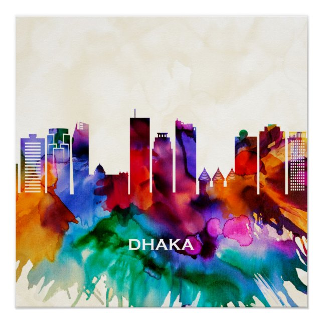 Póster Skyline Dhaka (Anverso)